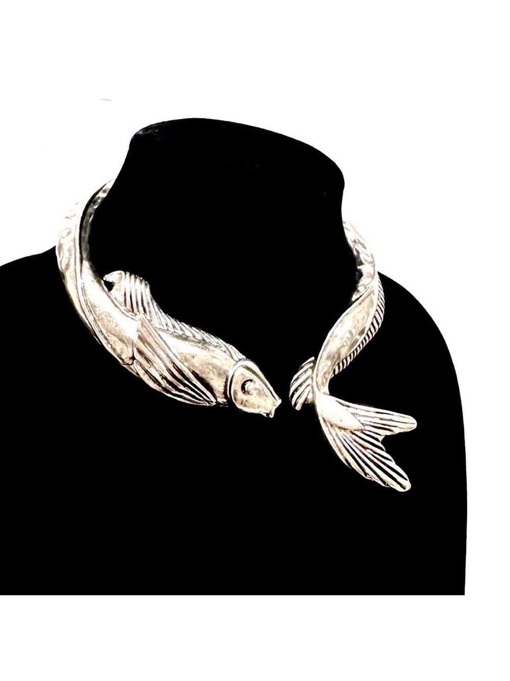 Artisan Stunning Silver Pescas Koi Collar Necklace | NEW - Picture 5 of 8